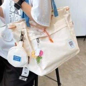 medium size cute beige daily tote bag